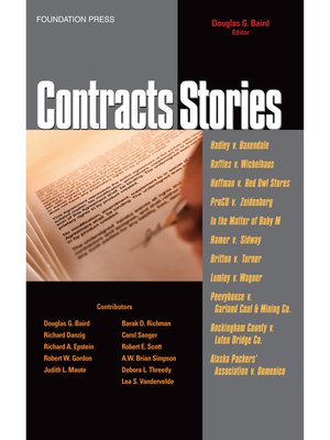 cover image of Contracts Stories- an In-Depth Look at the Leading Contract Cases